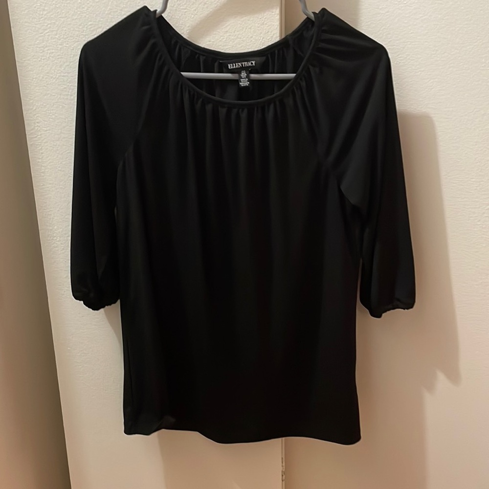 Black 3/4 sleeve blouse